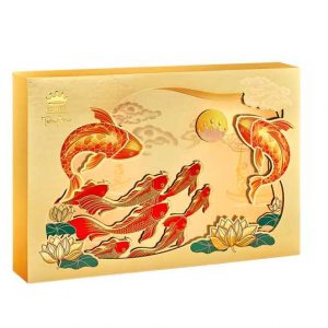 BÁNH TRUNG THU TRĂNG VÀNG – HOÀNG KIM VINH HOA HỘP 4 BÁNH VÀ 1 TRÀ