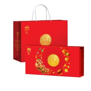 MẪU HỘP 2 BÁNH KÈM TÚI GIẤY